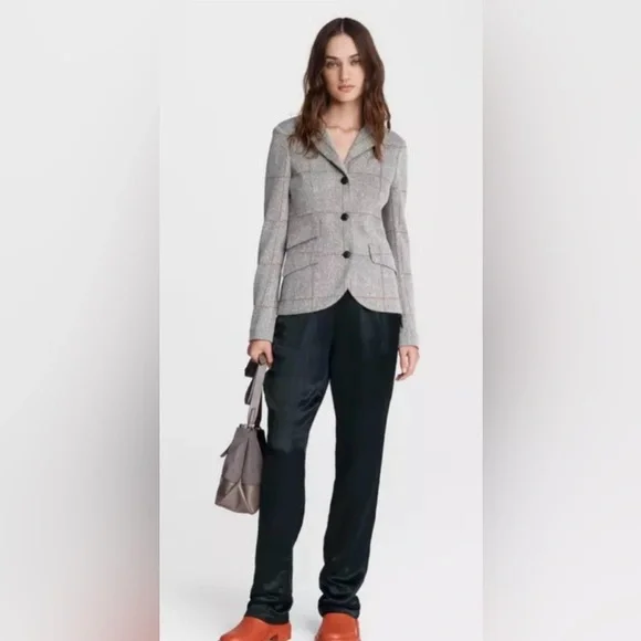 Rag & Bone Check Viscose Slade Blazer Size 6